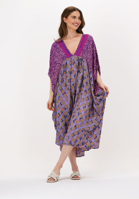 SISSEL EDELBO Robe midi MADONNA MIX CAFTAN en violet - large