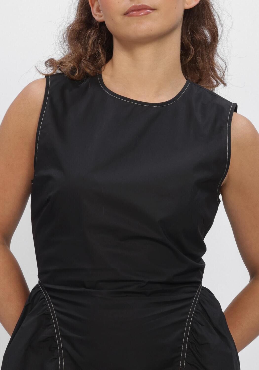 Zwarte SECOND FEMALE Jurken LARKINI SCULPTURED DRESS - large
