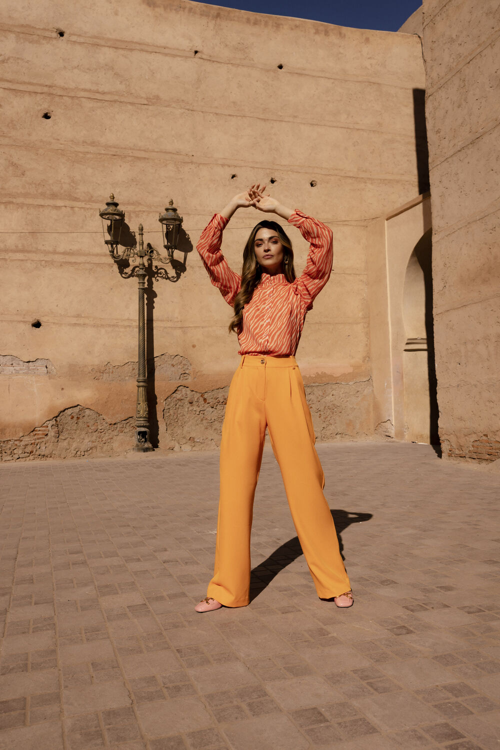 NOTES DU NORD GENNY RECYCLED SHIRT Blouses en orange - large