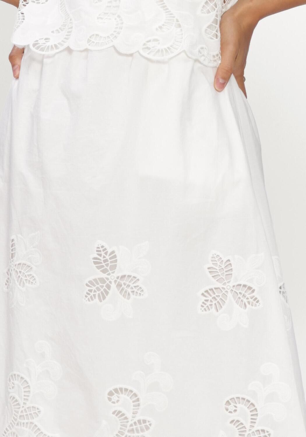 NEO NOIR YARA LONG EMB SKIRT Jupes en blanc - large