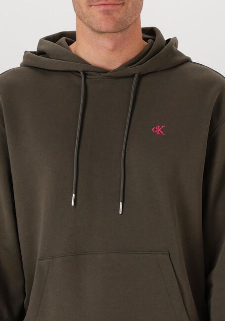 CALVIN KLEIN Chandail LS EU 350TERRY MONOGRAM HOODIE en gris - large
