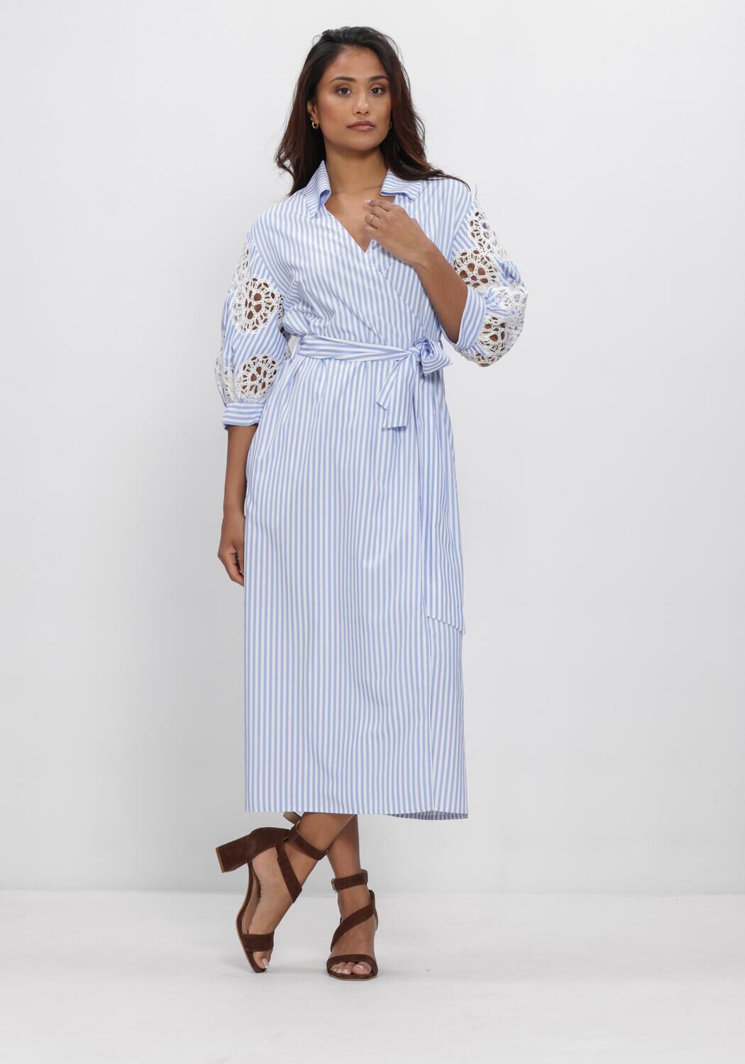 Blauwe ANA ALCAZAR Midi jurk 041782-3801 - large