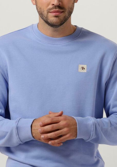 Blauwe SCOTCH & SODA Trui ESSENTIAL LOGO BADGE SWEATSHIRT - large