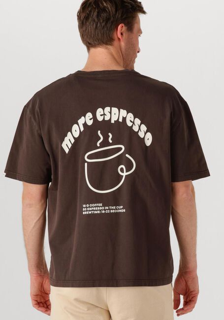 ANERKJENDT T-shirt AKVILLADS ESPRESSO PRINT S/S TEE en marron - large