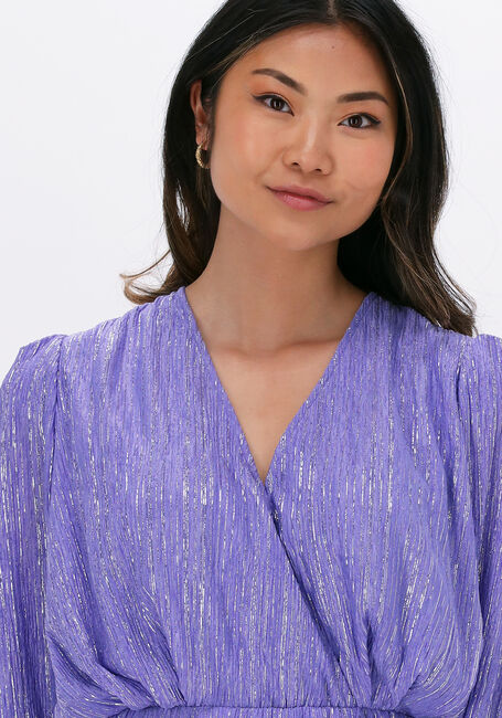 ALIX THE LABEL Mini robe KNITTED LUREX MESH DRESS Lilas - large