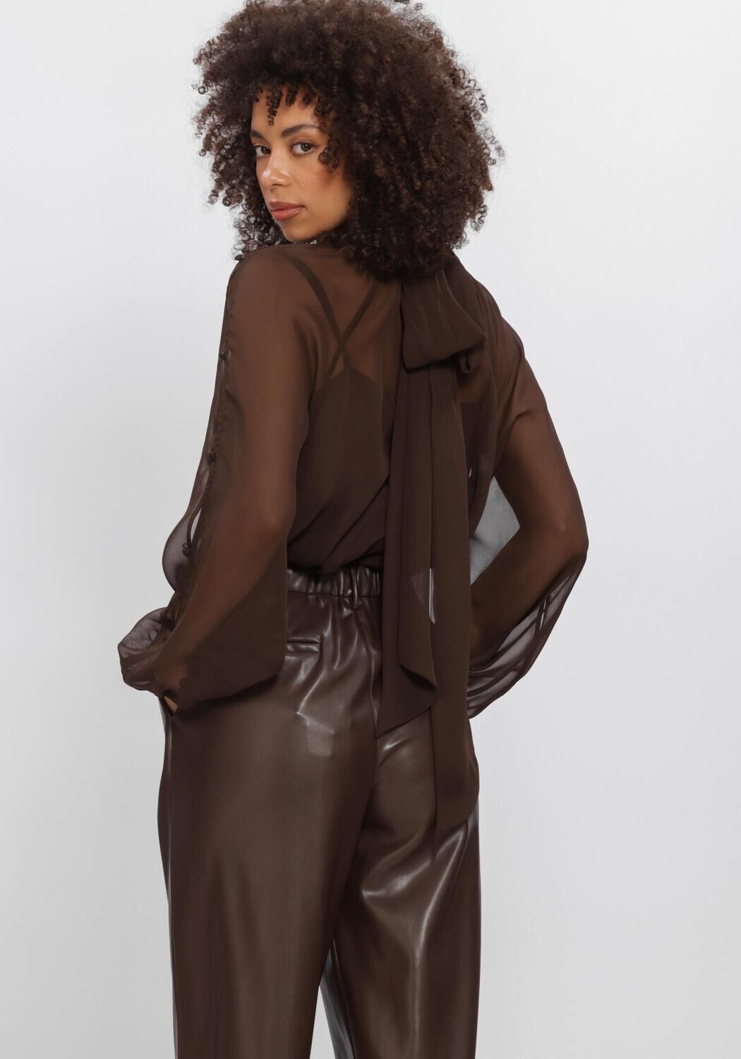 DANTE6 SONIA BOHO SLEEVE DETAIL BLOUSE Blouses en marron - large
