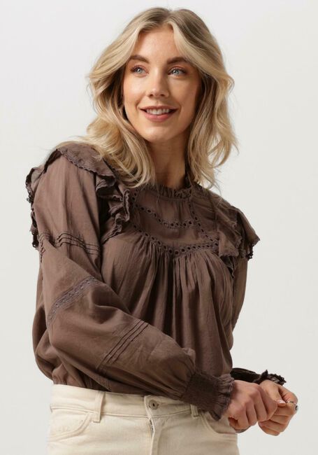 Bruine NEO NOIR  SIMKIE S VOILE BLOUSE - large