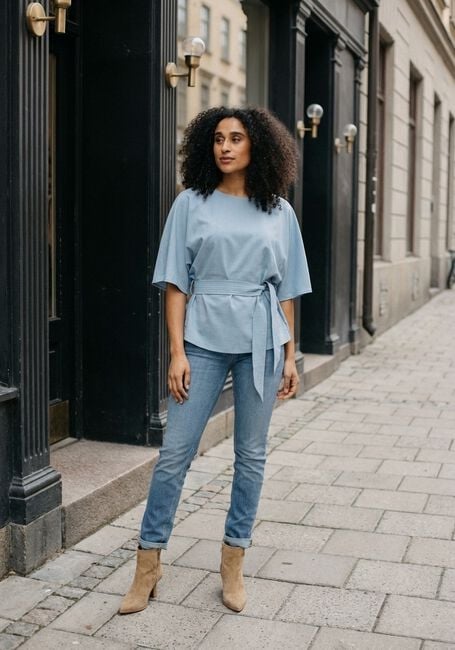 MOS MOSH Slim fit jeans MMNAOMI SALUTE EMB. JEANS Bleu clair - large