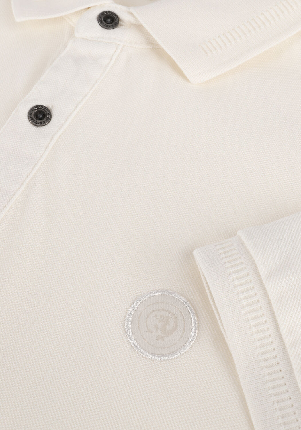 Gebroken wit CAST IRON Polo SHORT SLEEVE POLO ORGANIC COTTON PIQUE ESSENTIAL - large