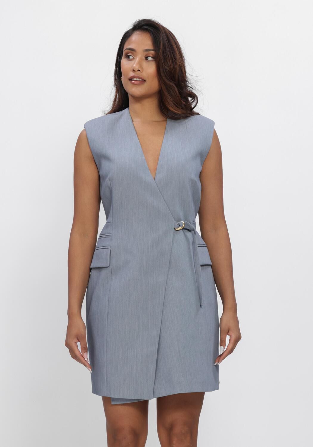 Blauwe JOSH V Mini jurk HENLEY 0403 - large