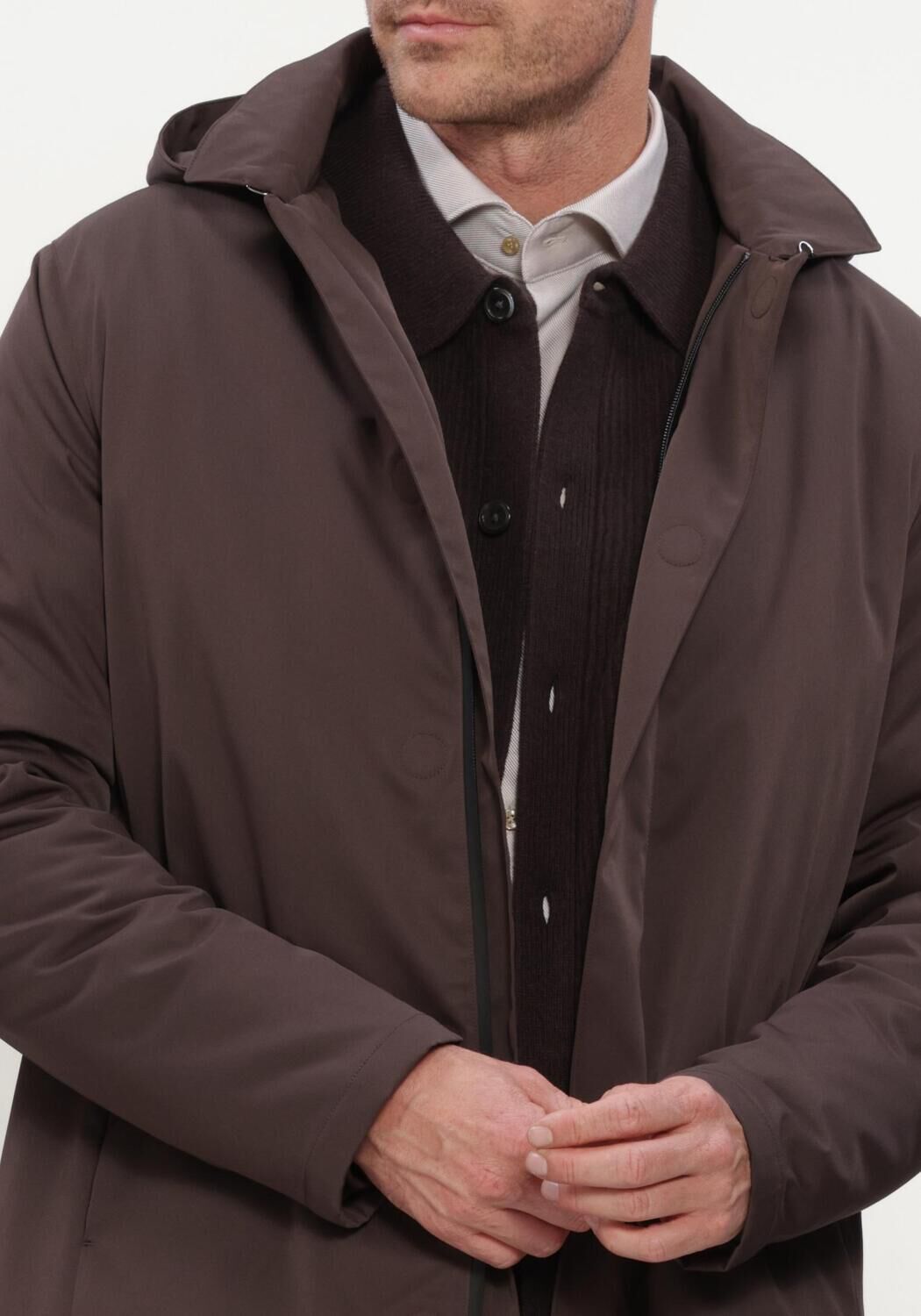 Bruine PROFUOMO Jassen OUTERW RAINCOAT MAGN - large