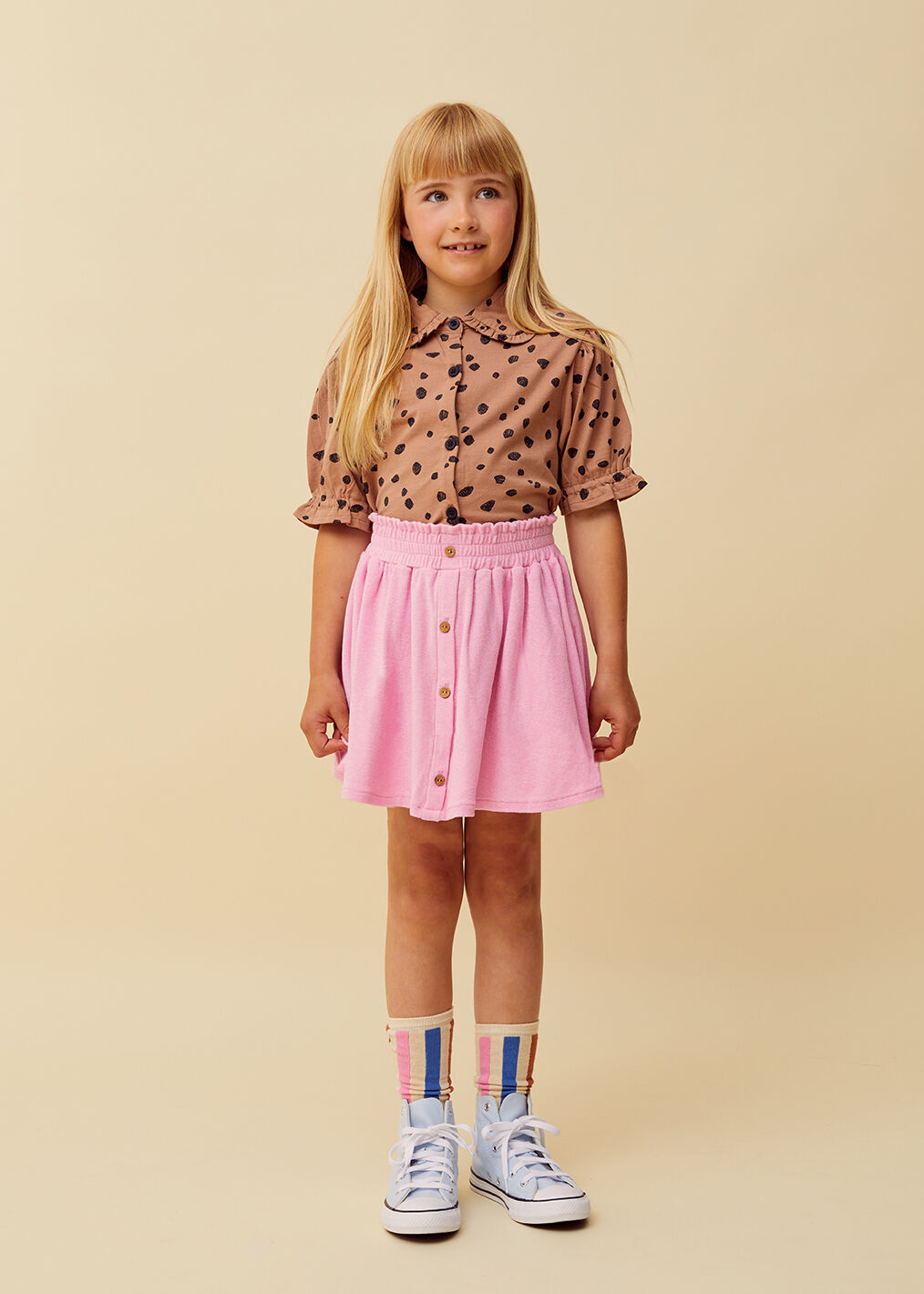 Roze Sproet & Sprout Minirok SMOCK SKIRT BUTTONS - large