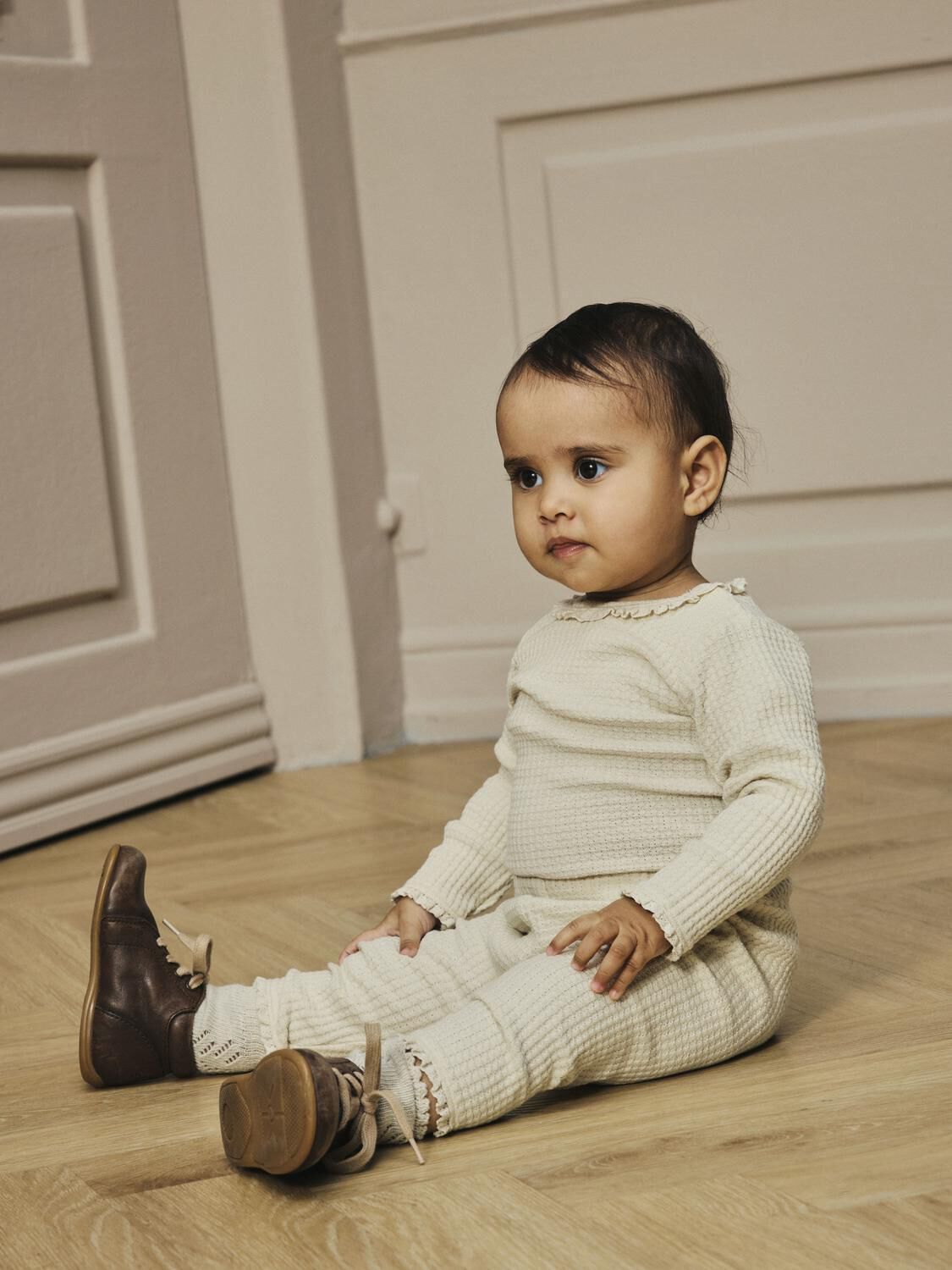 Creme LIL' ATELIER Broeken/jumpsuits NBFOSANNE LOOSE PANT LIL - large