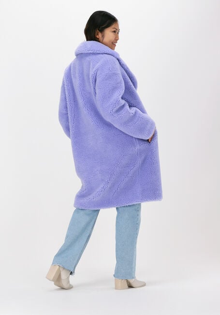 STAND STUDIO Manteau Teddy CAMILLE COCOON COAT TEDDY Lilas - large