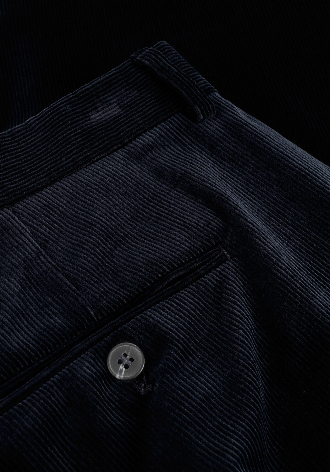 Donkerblauwe SELECTED MEN Pantalon SLHREG-DUCA CORDUROY P - large