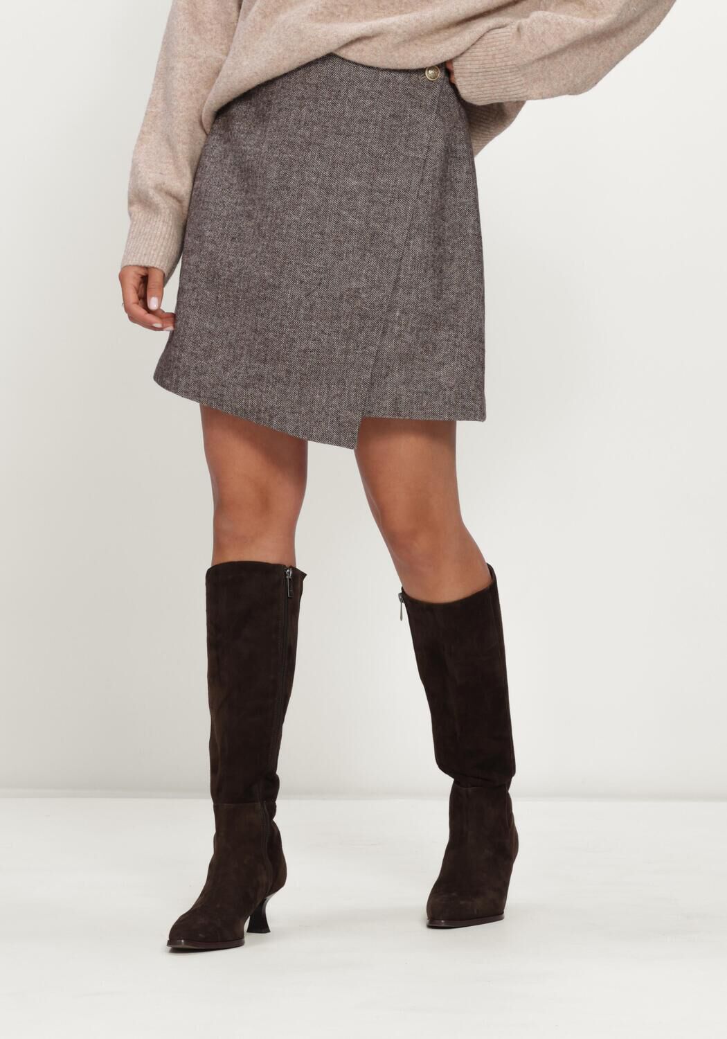 NOTRE-V Mini-jupe NV-INES en marron - large
