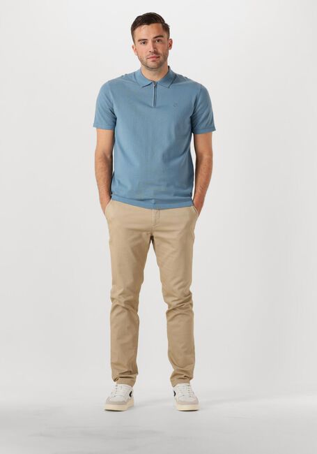 DSTREZZED Polo DORIAN ZIP POLO en bleu - large