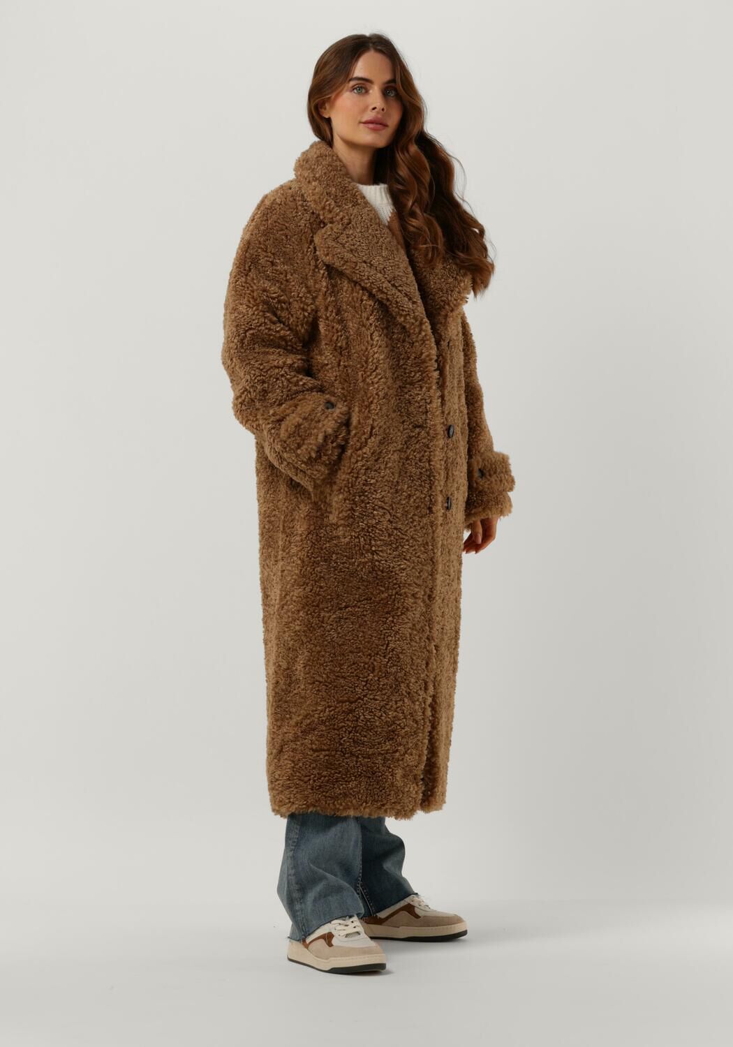 Manteau teddy marron sales
