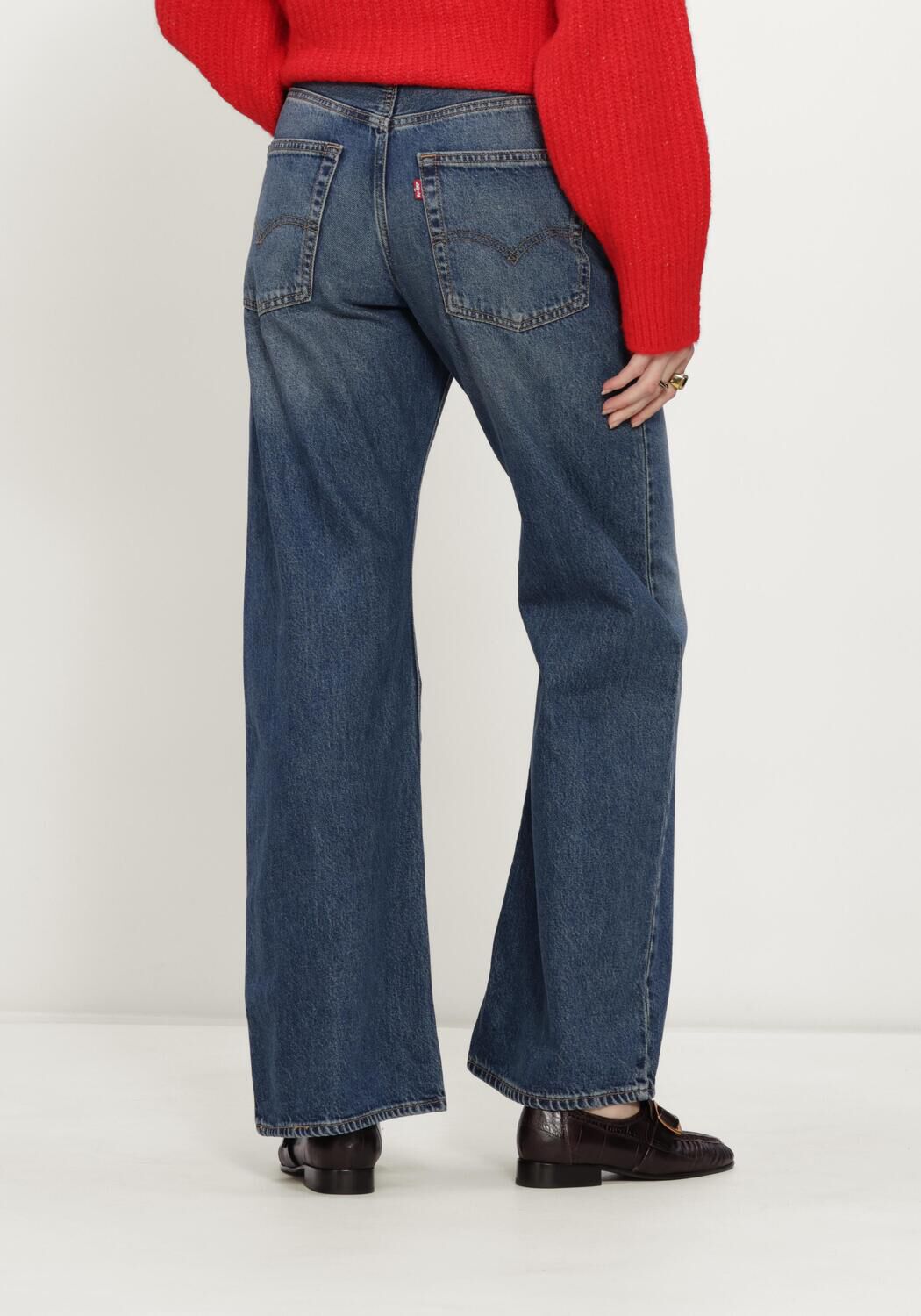 Blauwe LEVI'S Slim fit jeans LOOSE BOOT PHOENIX RISING - large