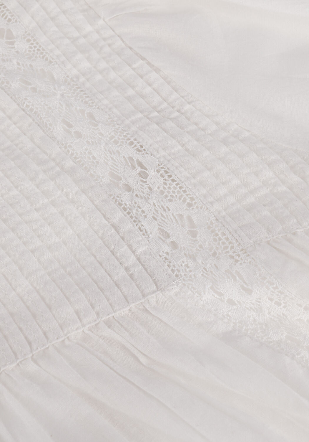 Gebroken wit SUMMUM  TOP LACE APPLIQU&Eacute; COTTON VOILE - large