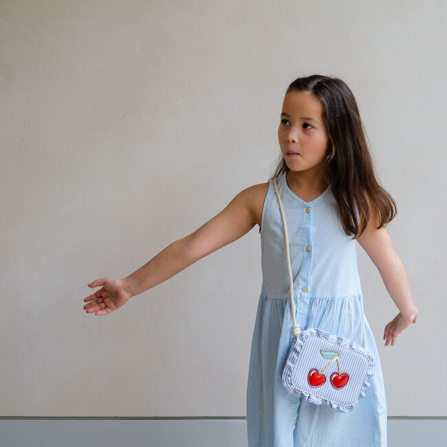 Mimi & Lula STRIPED CHERRY BAG Sacs besave en bleu - large