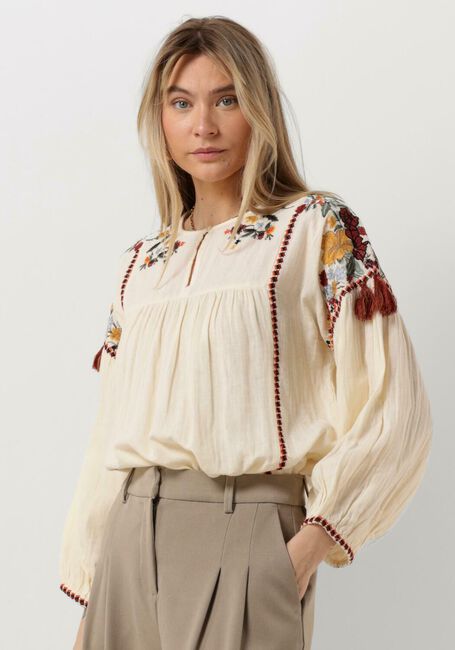 Gebroken wit SUMMUM  TOP MULTI EMBROIDERY TOP MULTI EMBROIDERY - large