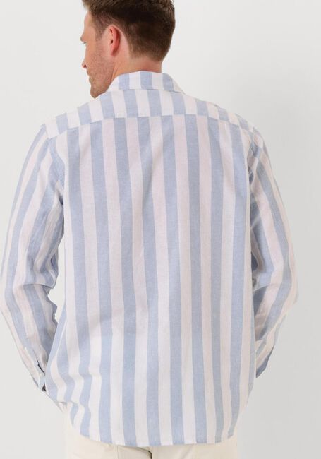 SCOTCH & SODA Chemise décontracté YARN-DYED LINEN BLEND STRIPED REGULAR FIT SHIRT Bleu clair - large