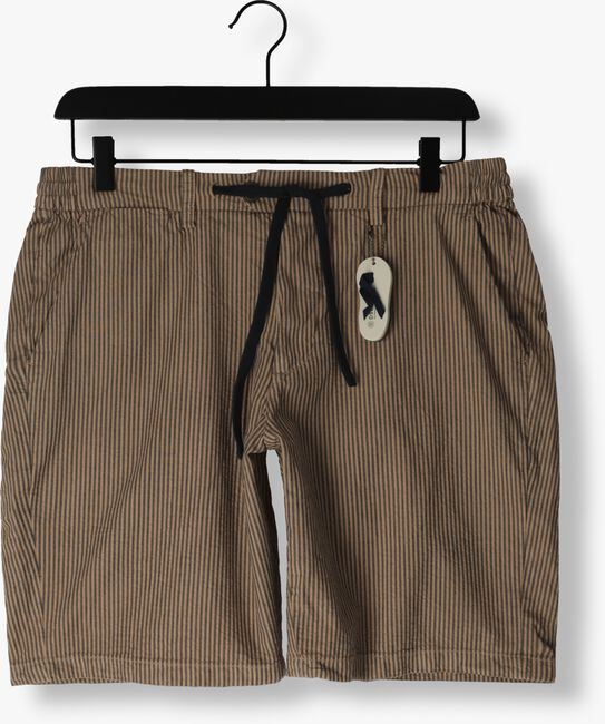 DSTREZZED Pantalon courte LANCASTER JOGGER SHORTS SEERSUCKER STRIPE en marron - large