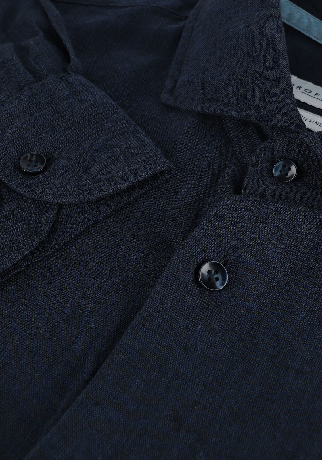 Donkerblauwe PROFUOMO Casual overhemd HARTGER W COTTON-LINNEN - large