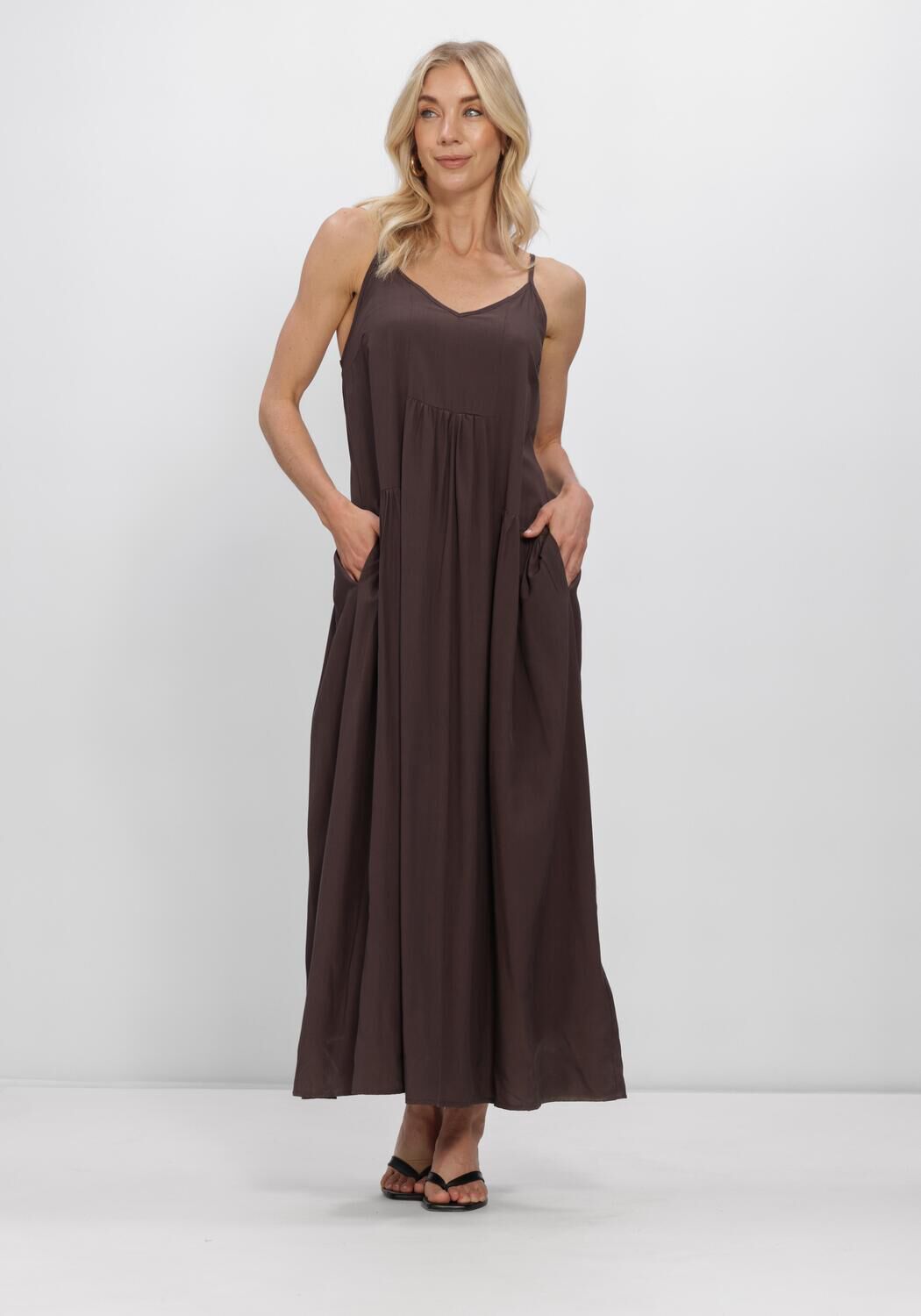 CO'COUTURE Robe maxi SUNRISECC BLOCK STRAP DRESS en marron - large