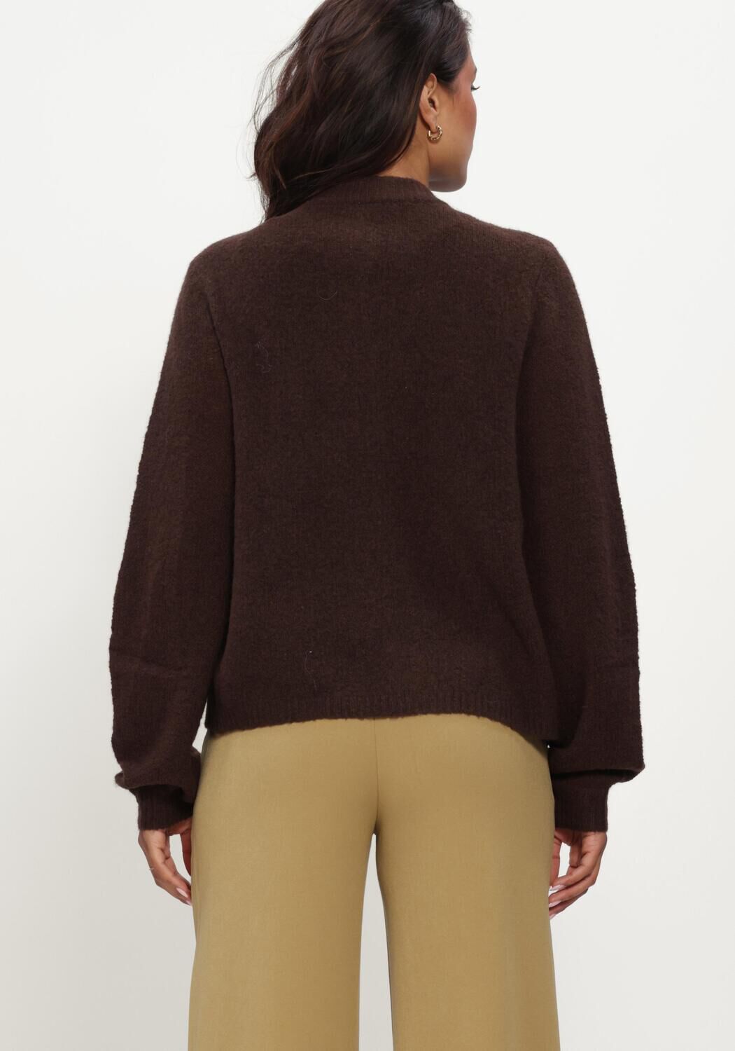 Y.A.S. Gilet YASENYA LS KNIT CARDIGAN en marron - large