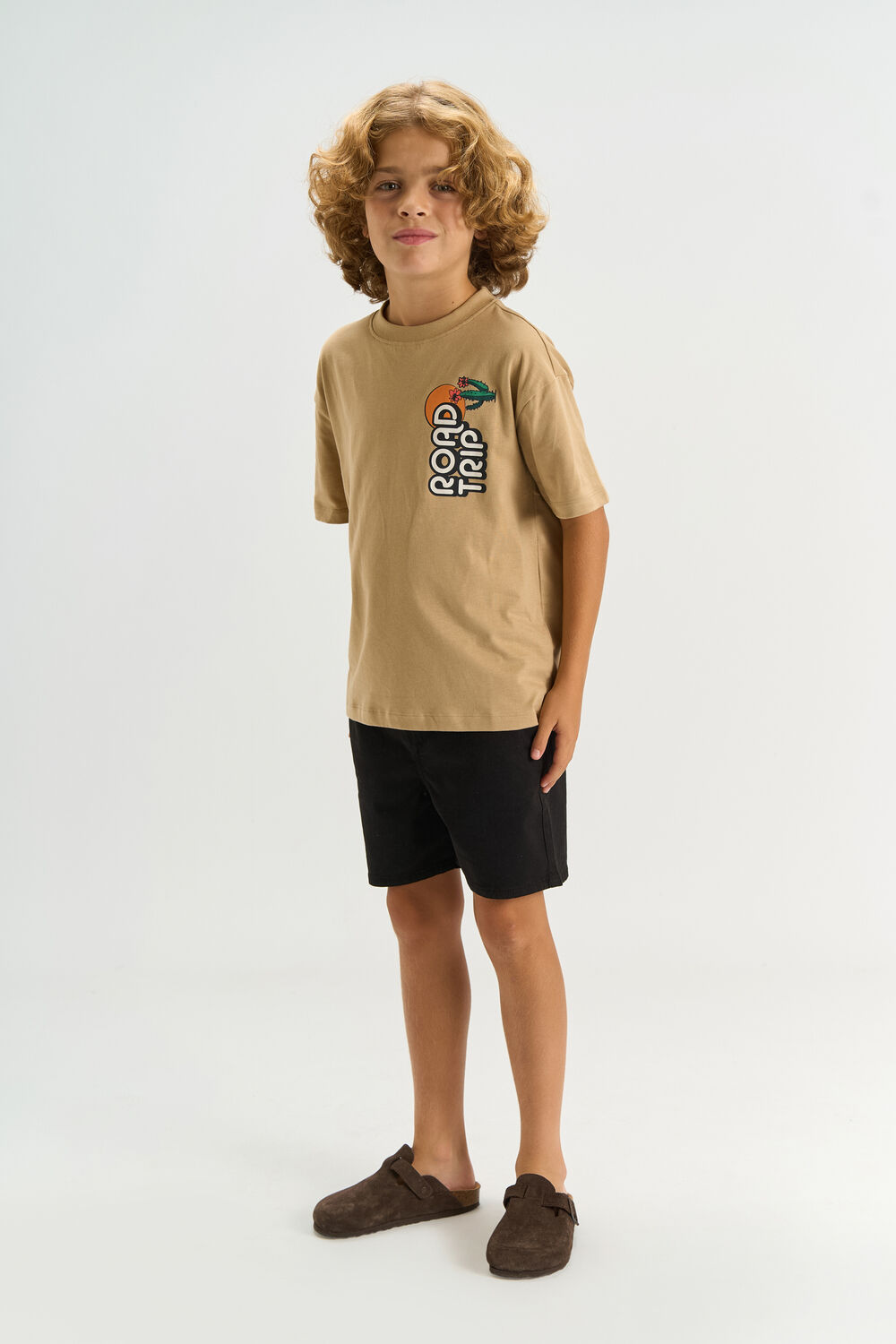 THE NEW T-shirt TNTHOMAS en beige - large