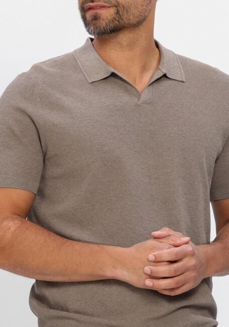 Bruine PROFUOMO Polo POLO OPEN COLLAR LUXURY BASIC - large