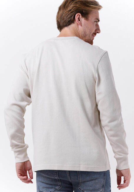 Beige CALVIN KLEIN Trui SHRUNKEN BADGE LS WAFFLE TEE - large