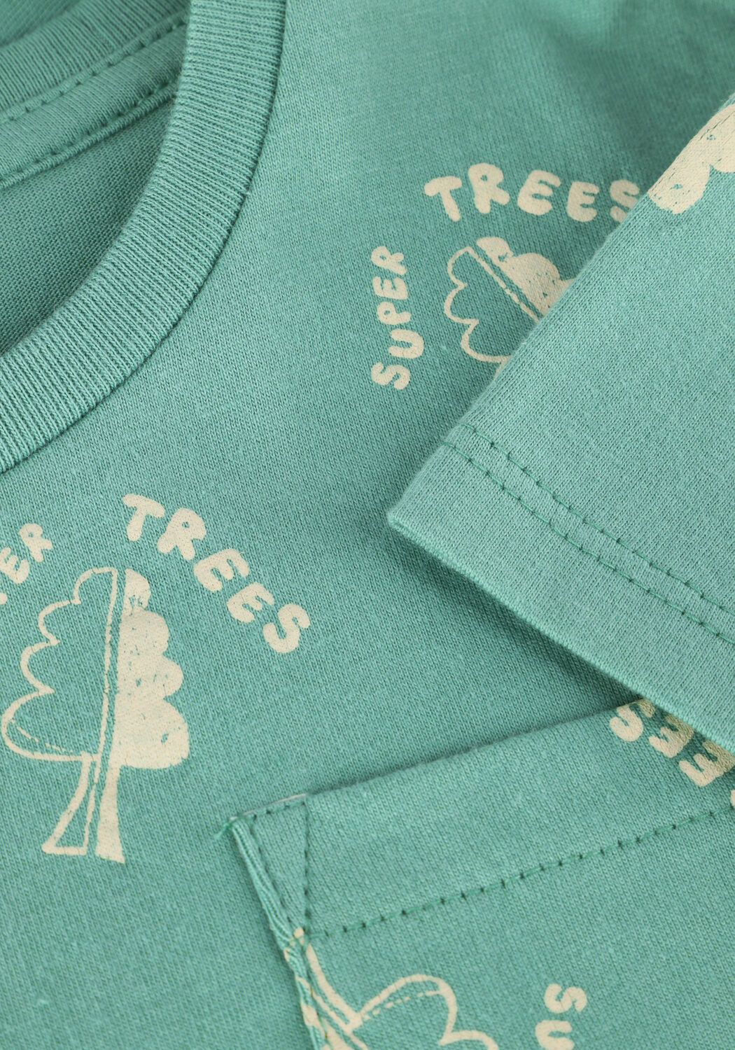 Groene Sproet & Sprout T-shirt T-SHIRT POCKET TREES PRINT - large