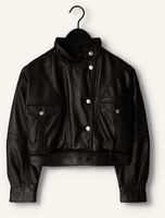 Zwarte GOOSECRAFT Leren jas GC DAIGUIRI JACKET Zwarte GOOSECRAFT Leren jas GC DAIGUIRI JACKET - medium