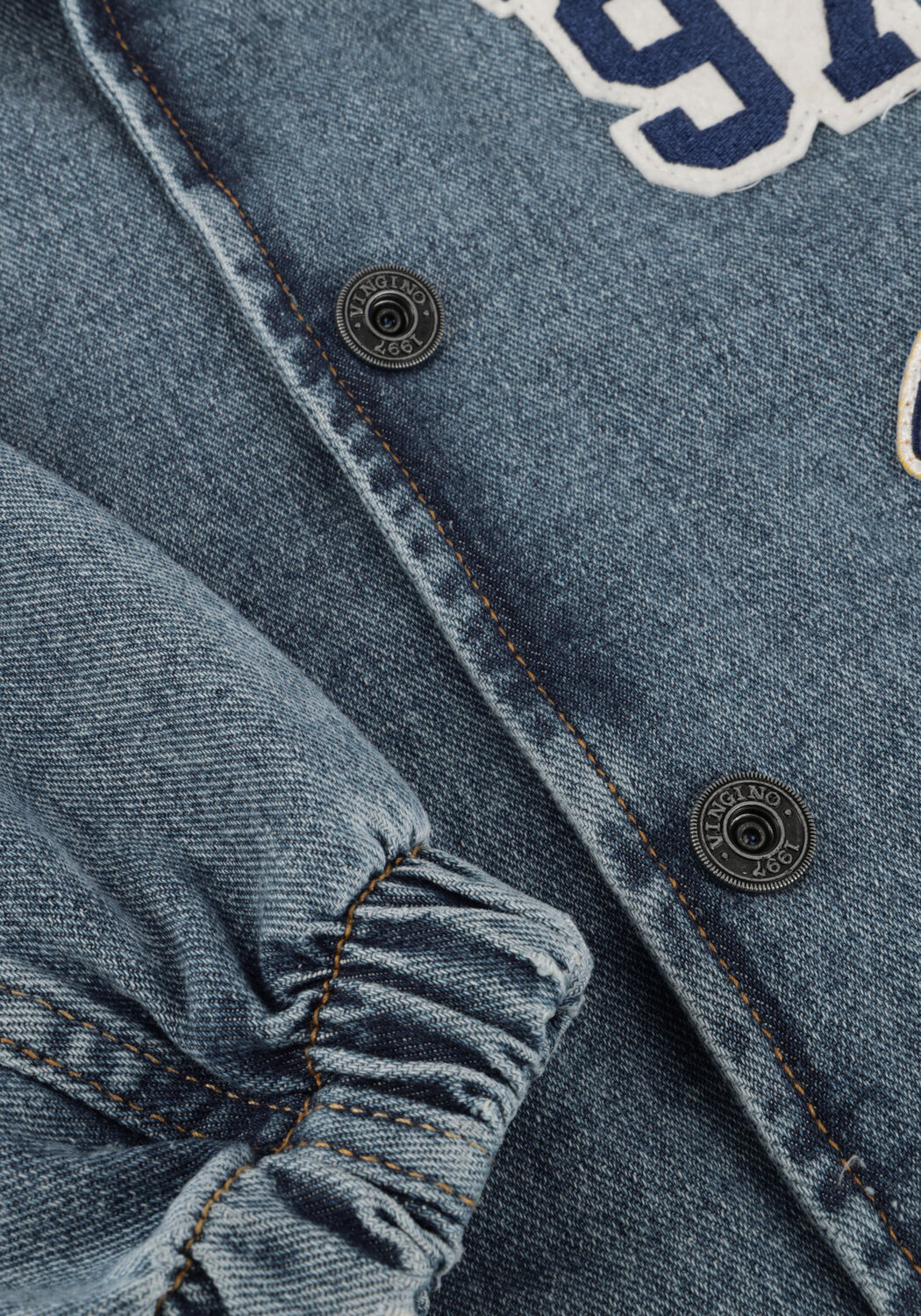 VINGINO Veste en jean FIGO BADGE Bleu clair - large