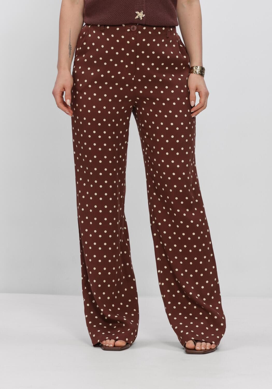YDENCE PANTS STACEY Pantalons en marron - large
