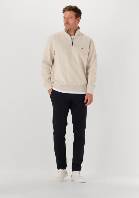 TOMMY HILFIGER Pull ESSENTIAL FLEECE 1/4 ZIP Écru - large