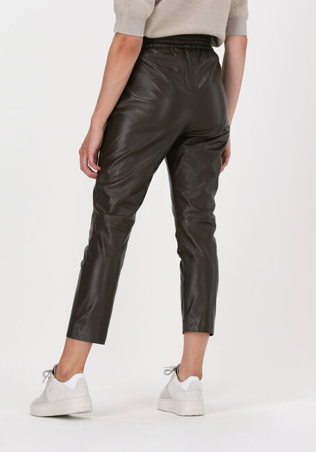 Bruine CO'COUTURE Pantalon SHILOH CROP LEATHER PANT - large