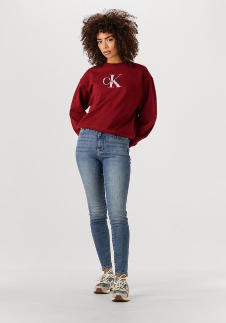 Bordeaux CALVIN KLEIN Trui LS MONOLOGO FRENCH TERRY RLXD CR - large