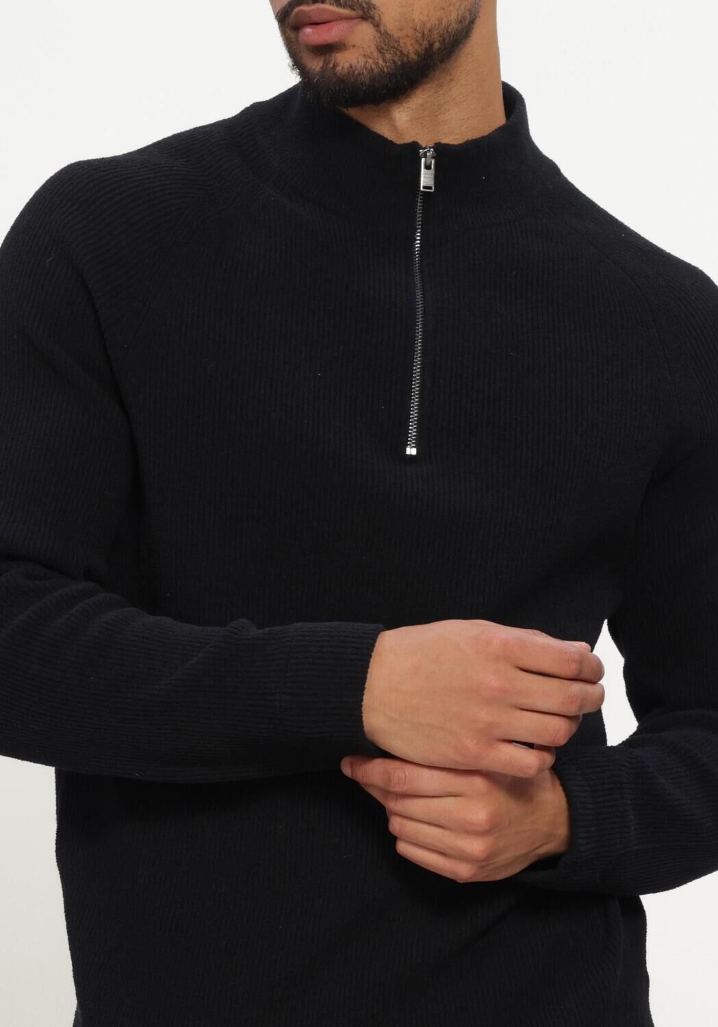 JC RAGS Pull PULLOVER HALF ZIP EMILE en noir - large