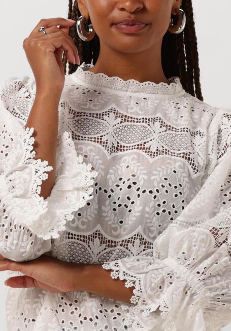 Witte NEO NOIR  ADELA BIG EMBROIDERY BLOUSE - large
