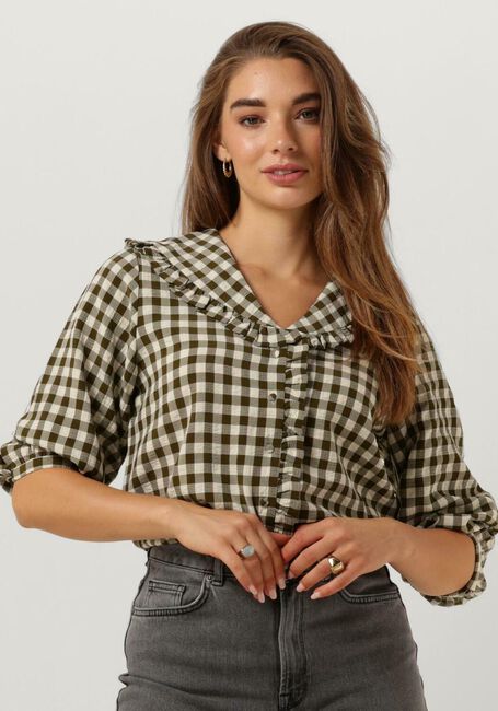 Groene SELECTED FEMME Jack NIKITA CHECK SHIRT JACKET - large