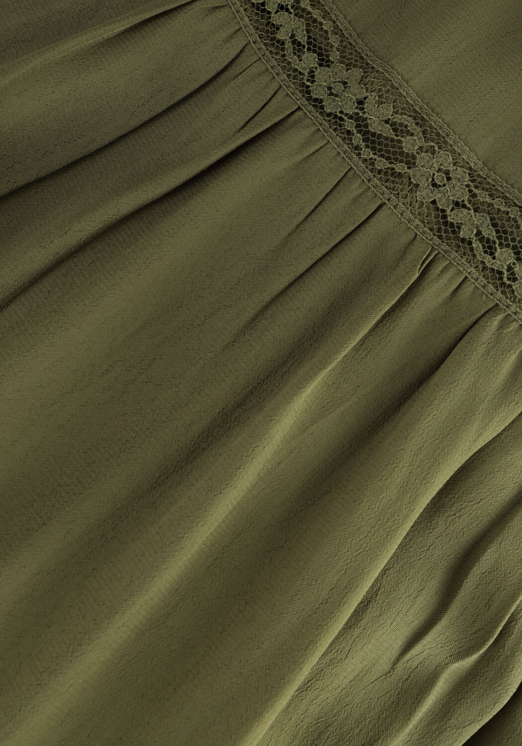 SCOTCH & SODA Mini robe SMOCKED AND TIERED LONG SLEEVED DRESS Olive - large