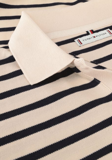 TOMMY HILFIGER Polo RELAXED LYOCELL POLO SS Bleu/blanc rayé - large