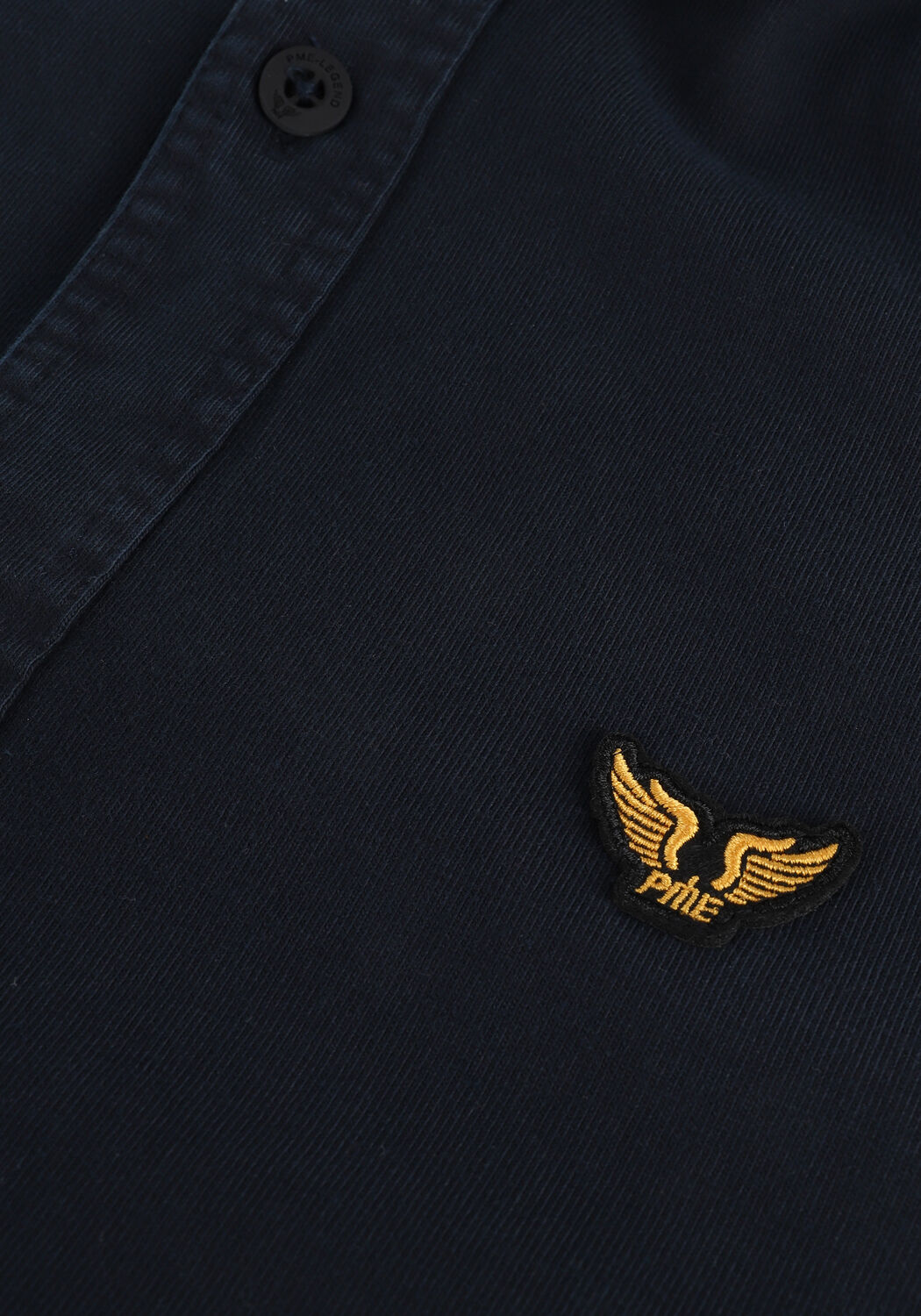 PME LEGEND Chemise d&eacute;contract&eacute; LONG SLEEVE SHIRT S.JERSEY GARMENT DYE Bleu fonc&eacute; - large