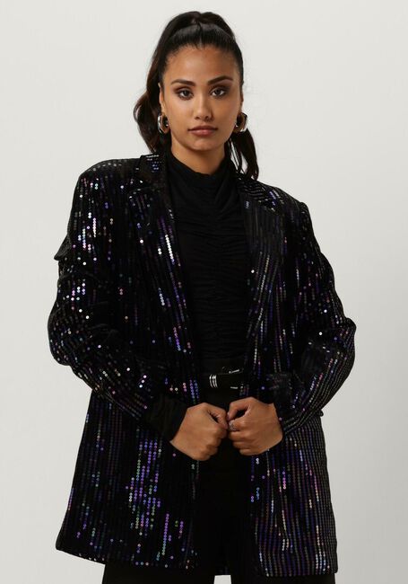 Zwarte Y.A.S. Blazer YASELIVA SEQUIN LS LONG BLAZER - large