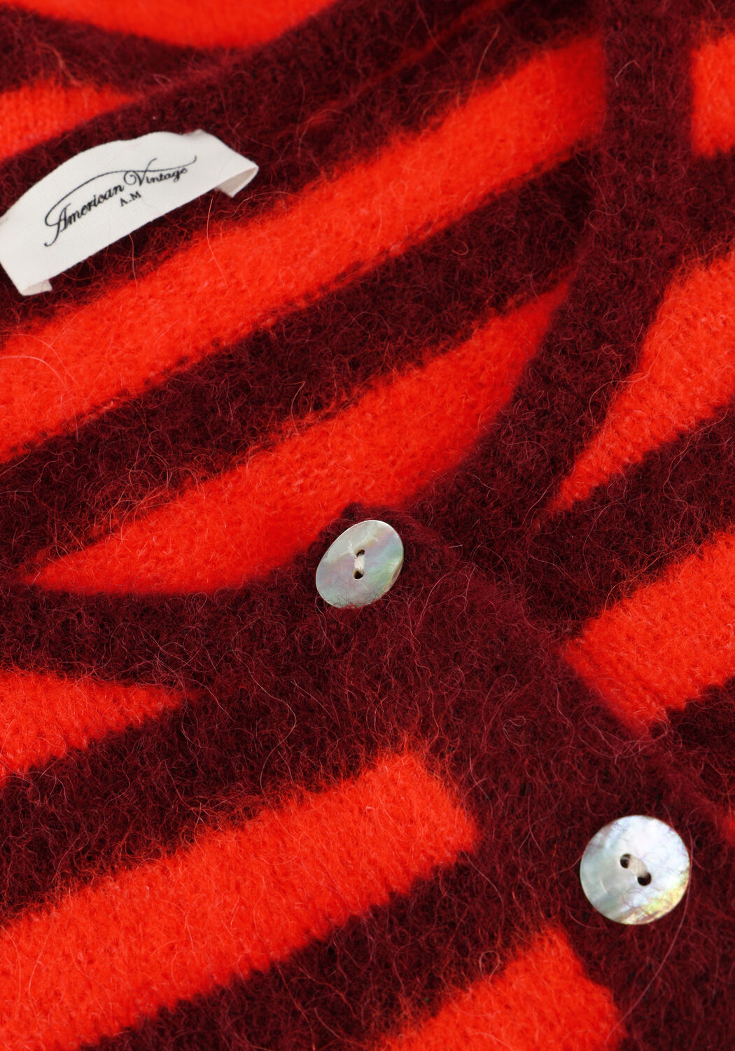 AMERICAN VINTAGE Gilet VITOW CARDIGAN Bordeaux - large