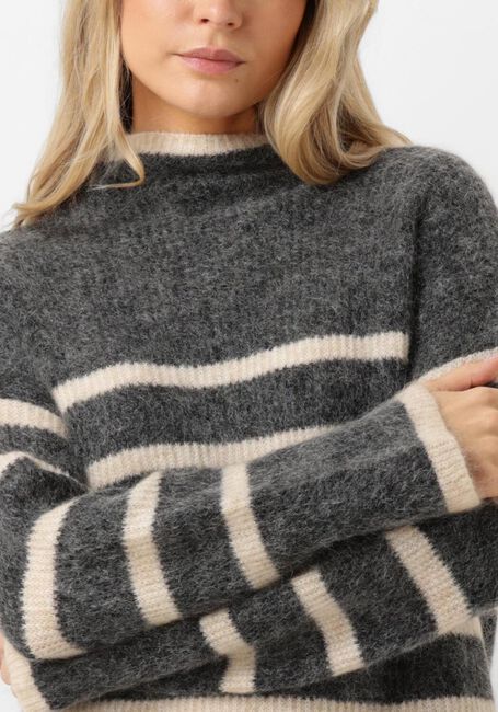 SECOND FEMALE Pull OVALIS KNIT T-NECK en gris - large